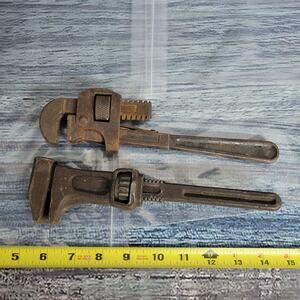 Vintage 10inch adjustable wrenches steel usa